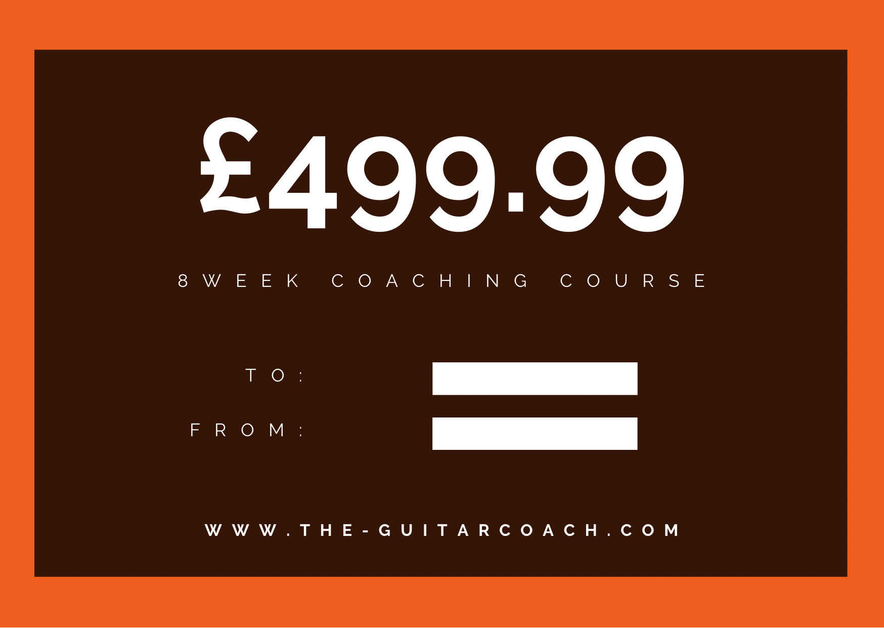 8 Week Guitar Coaching Course