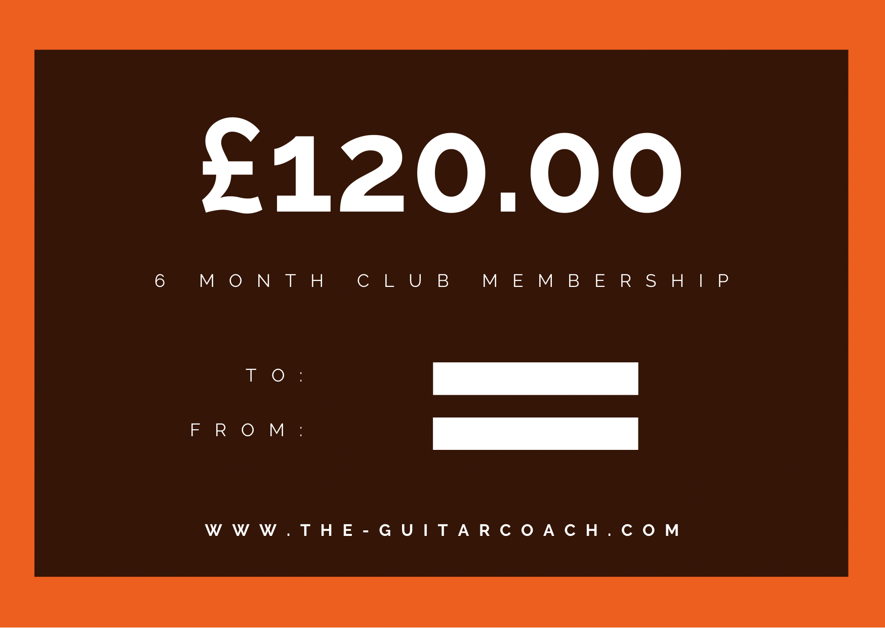 6 Months Guitar Club Gift Voucher